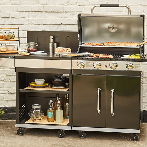 Gas barbecue Mallorca XL – 4 burners 14.5 kW with side table