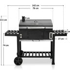 Barbecue fumoir REVO Toledo – XXL – Grille en fonte – Charbon de bois