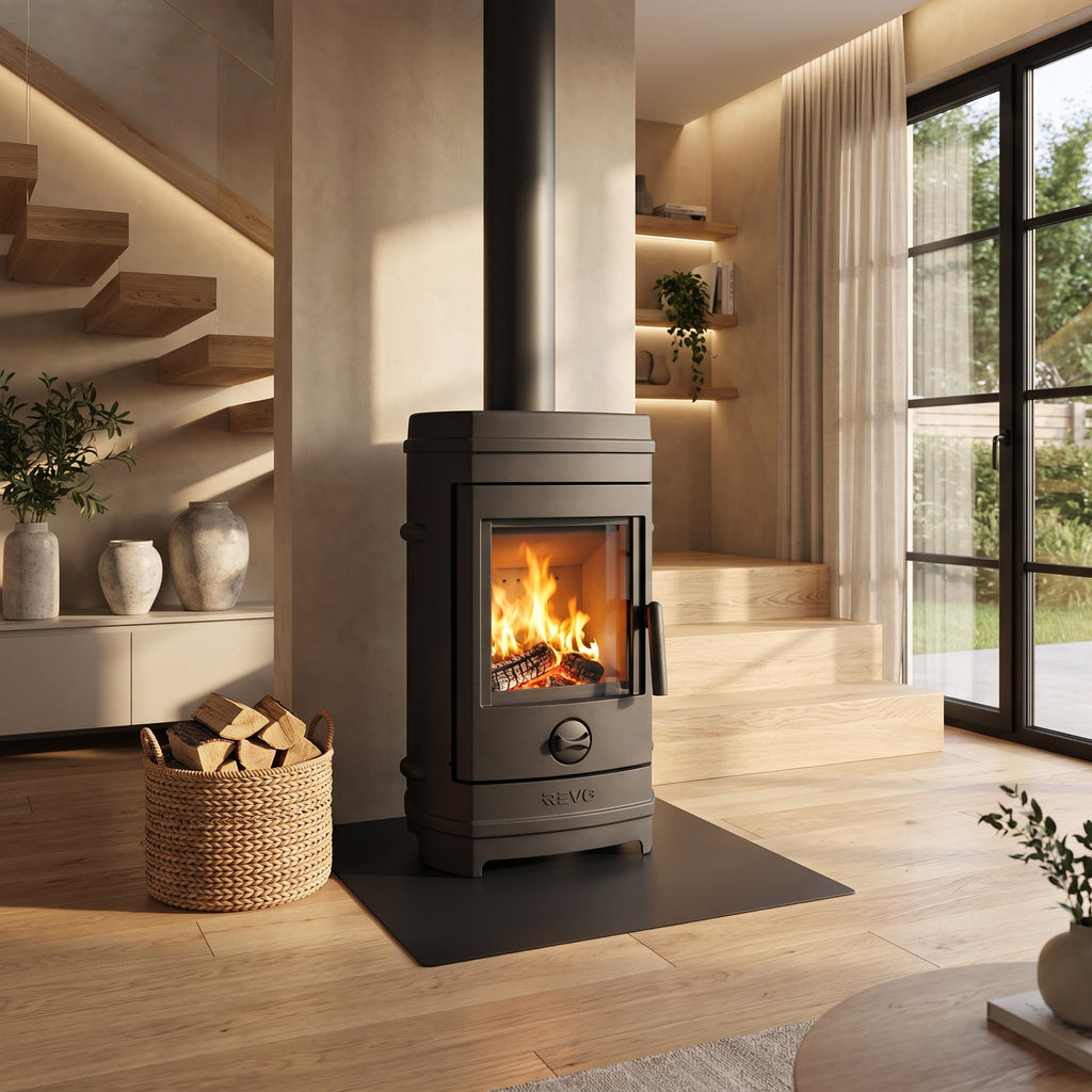 Wood stove REVO 7 kW cast iron – Front loading – 35 cm logs