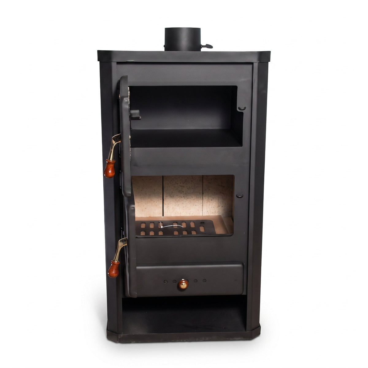 Wood stove REVO 12 kW – Integrated oven – Top outlet