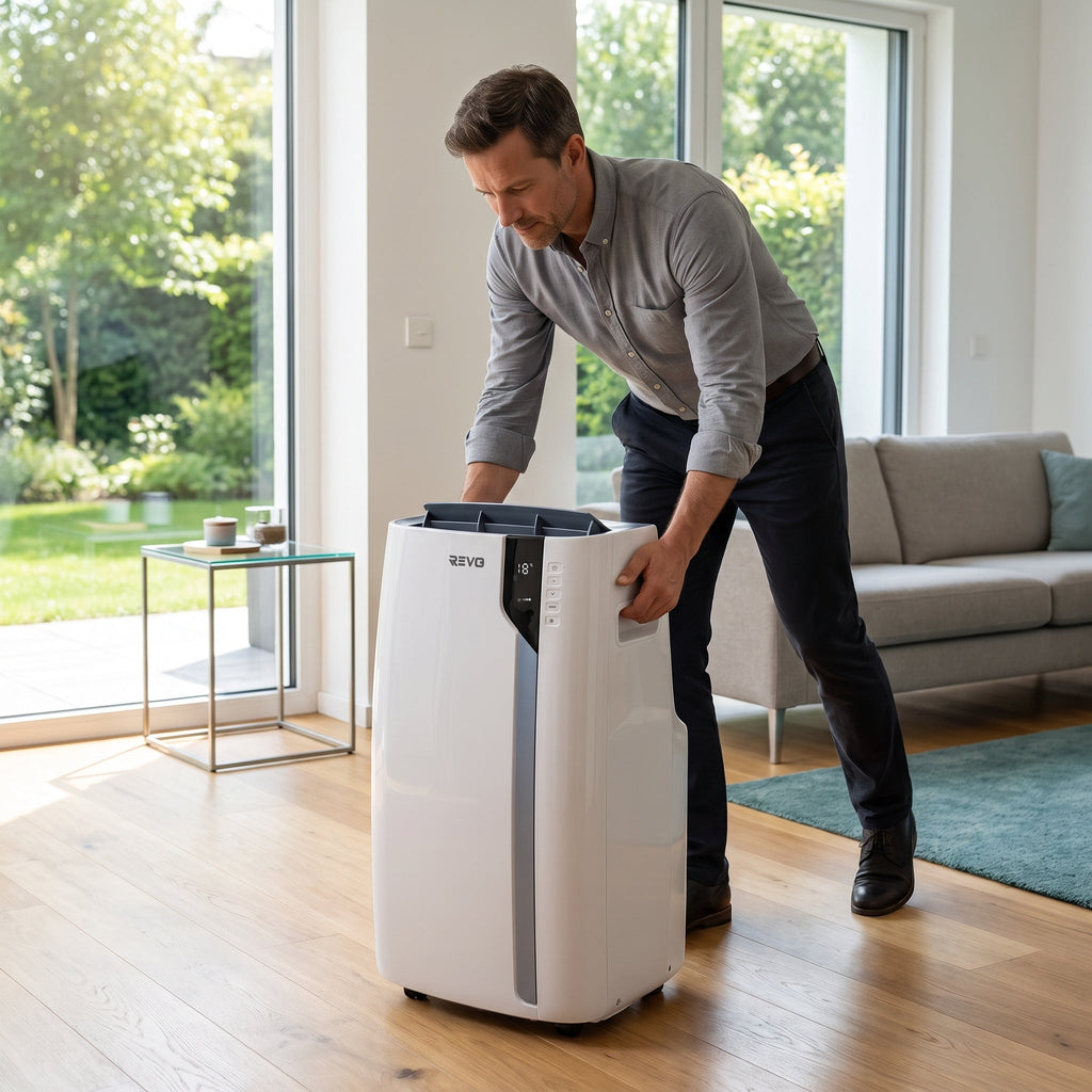 Climatiseur mobile REVO Eco Pro 10 – 10 000 BTU – A+++ – 3-en-1 – 45 dB