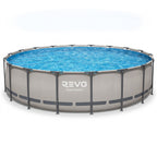 Piscine hors-sol ronde REVO Aqua Grand – Ø427 × 122 cm – 15 232 L – Filtration 3 028 L/h