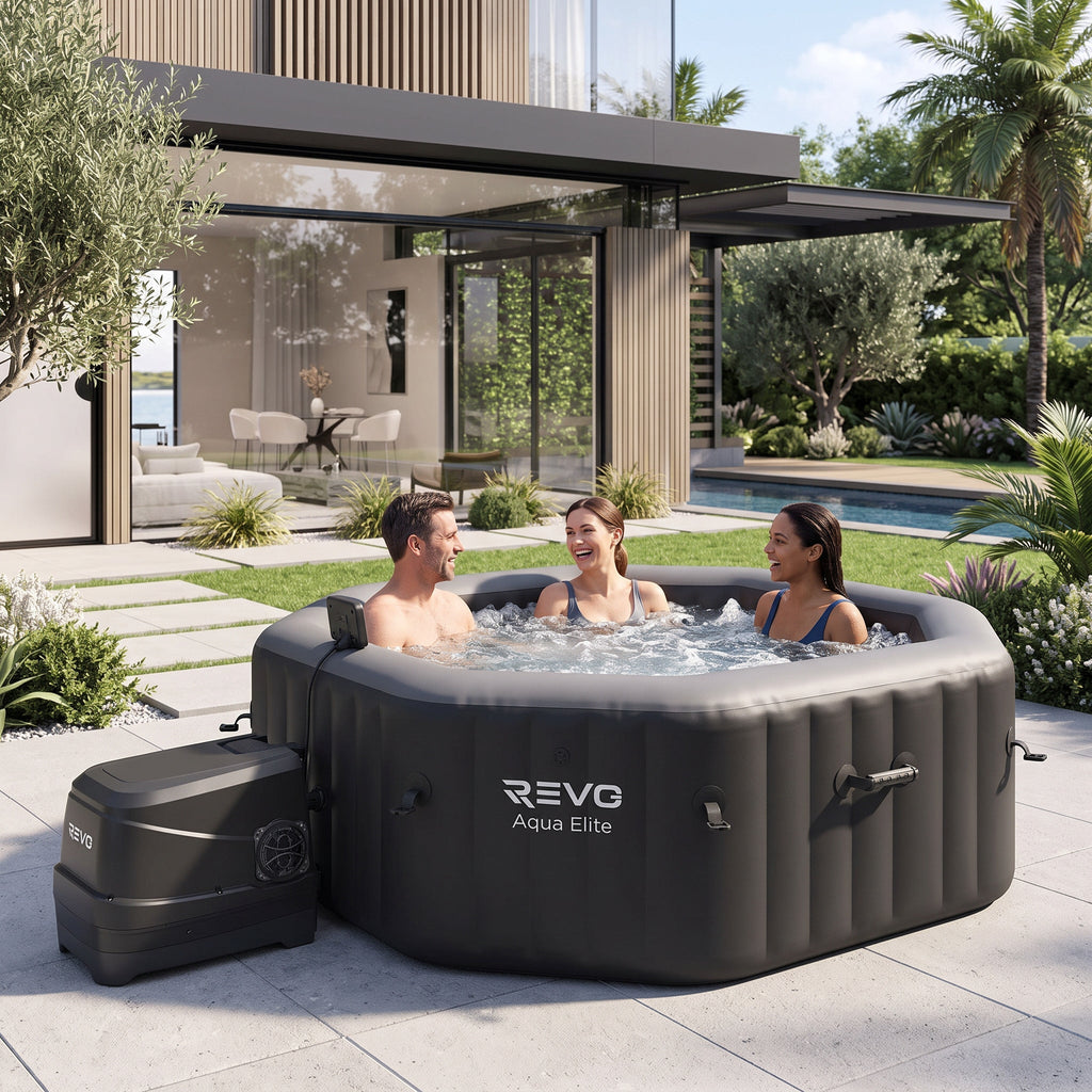 Spa gonflable REVO Aqua Elite – 4 places – 120 jets – Chauffage 40°C – Wi-Fi