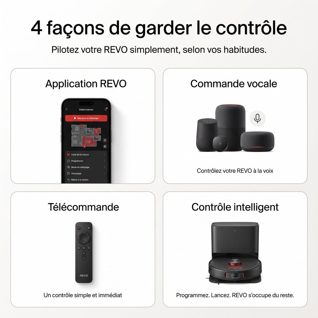 Robot aspirateur laveur REVO Orbit 18 – 18 000 Pa avec station sans sac 4 L & navigation LiDAR