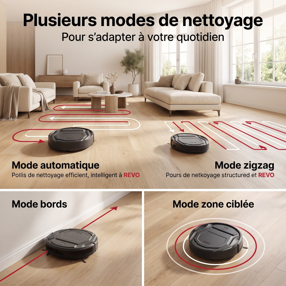 Robot aspirateur REVO SlimForce 22 – 2 200 Pa, connecté et autonomie de 120 min