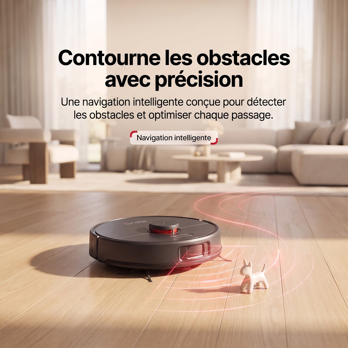 Robot Aspirateur Laveur REVO Nova 6 – 6 000 Pa avec station tout-en-un et navigation LiDAR