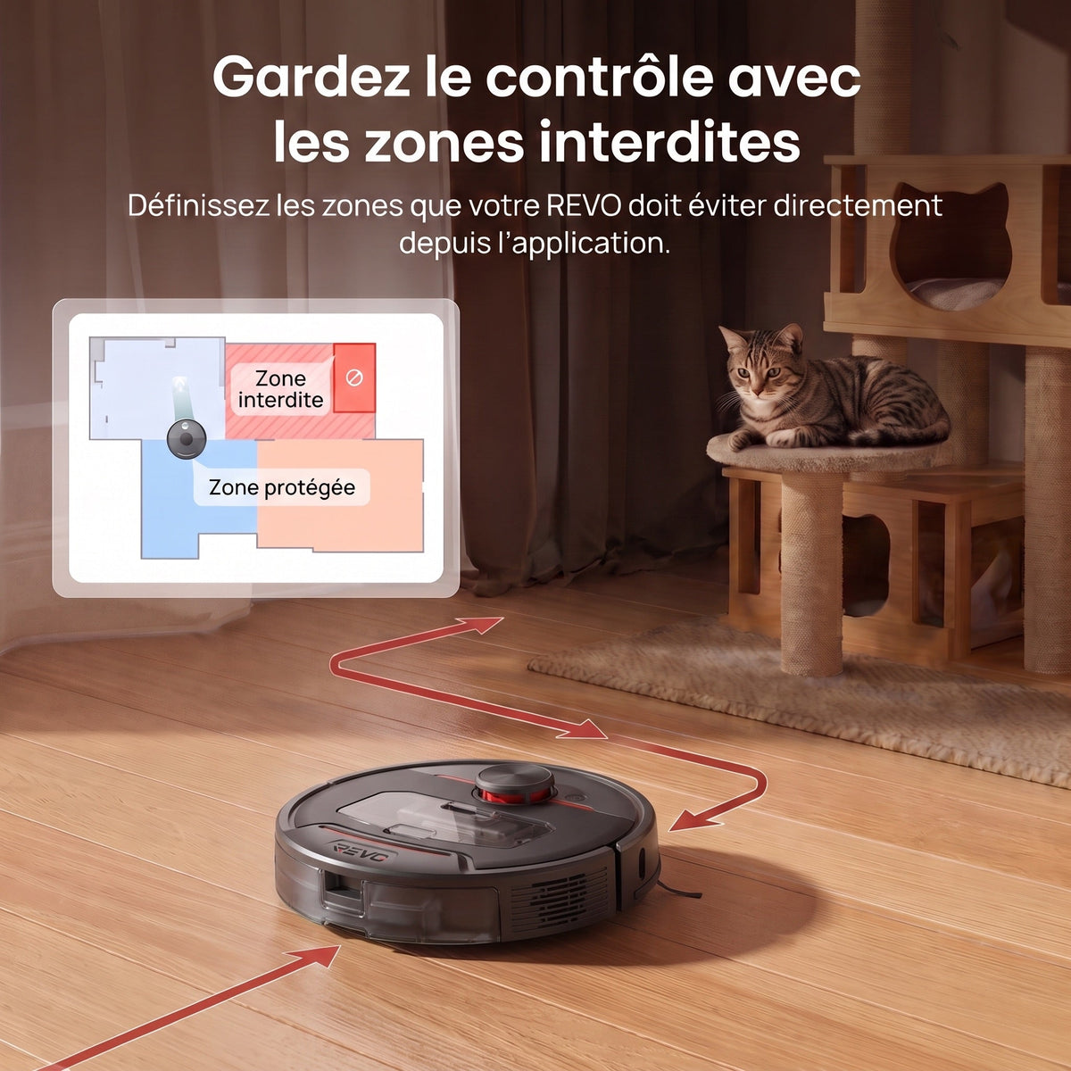 Robot Aspirateur REVO Vector 5 – Laveur 3-en-1 5 000 Pa avec navigation intelligente et contrôle connecté