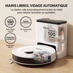 Robot aspirateur et laveur 3-en-1 REVO Aero 6 – 6 000 Pa avec station de vidage automatique