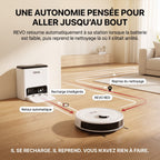 Robot aspirateur et laveur 3-en-1 REVO Aero 6 – 6 000 Pa avec station de vidage automatique