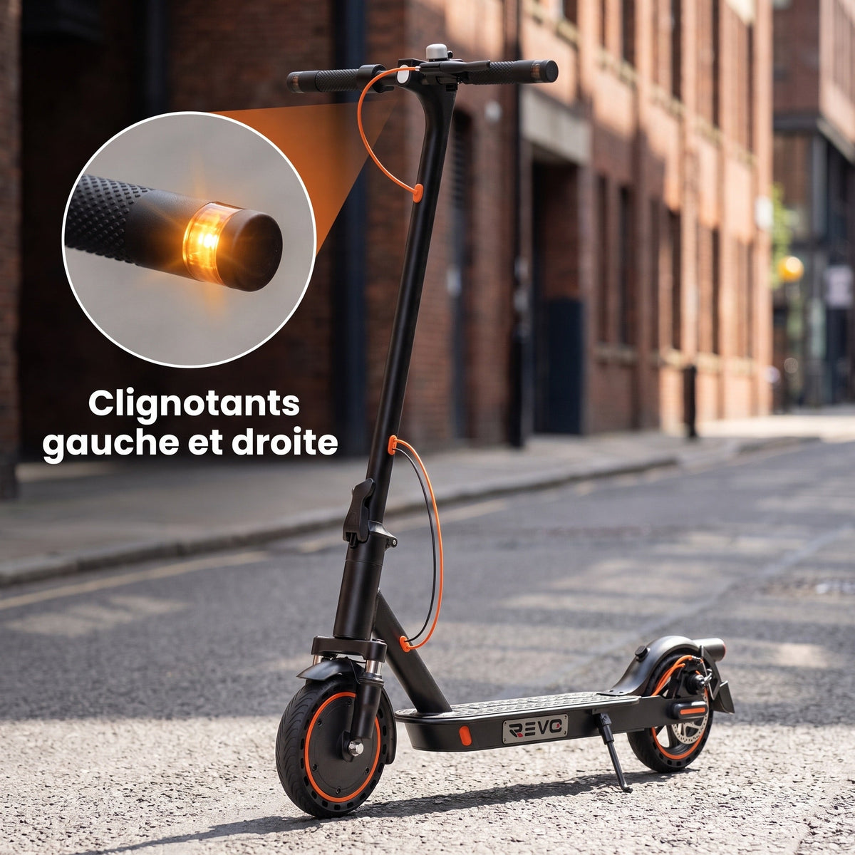 Trottinette Électrique REVO Nova – 350 W (Crête 650 W) – Autonomie 30-35 km – Batterie 36V 7,8 Ah – Pneus 8,5" Nid d'Abeille