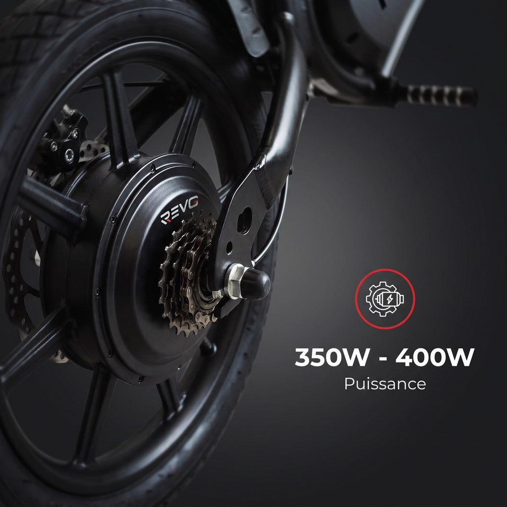 Draisienne Électrique REVO Volt – 350 W – Autonomie 15 à 20 km – Batterie 36V – Pliable – Freins à Disque Avant/Arrière