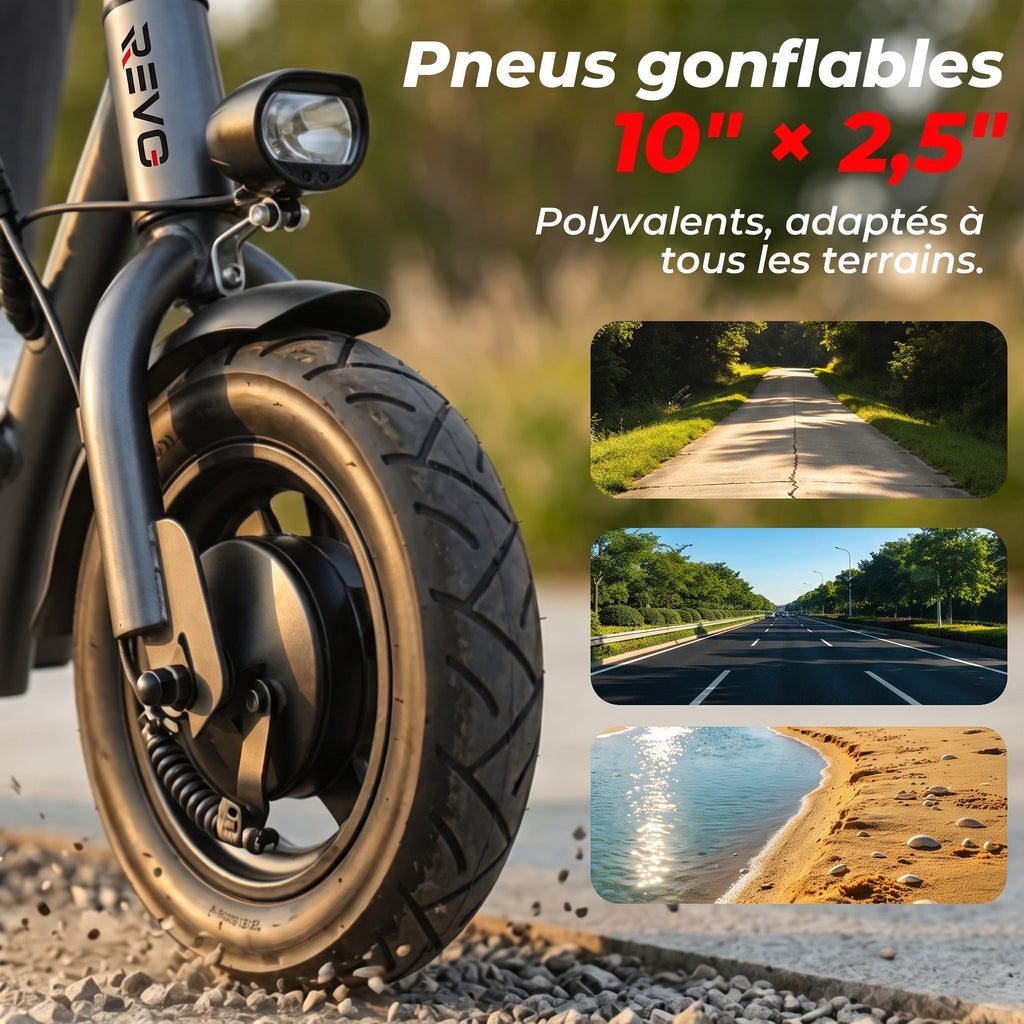 Trottinette électrique REVO Prime – 1000 W – Autonomie 55-60 km – Batterie 48 V 13 Ah – Siège confort intégré