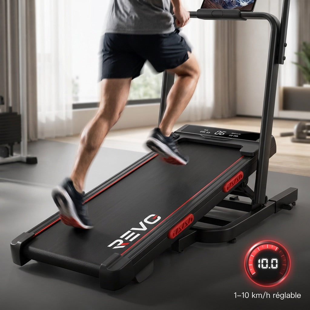 REVO Summit Folding Treadmill – 10km/h – 159kg Load – LED Display