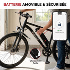 Electric Mountain Bike REVO Trail – 250 W – Range 35 to 90 km – 36 V 10.4 Ah Battery – 26-inch Tires – 7 Speeds