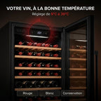 Cave à Vin REVO Cellar 58 – 58 Bouteilles – Monozone 5°C à 20°C – Verre Anti-UV – 37 dB – Wi-Fi