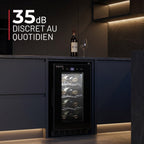 Cave à vin REVO Origine – 8 bouteilles – 21 L – Température réglable de 8 à 18 °C – Commande tactile – 35 dB