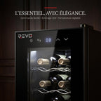 Cave à vin REVO Origine – 8 bouteilles – 21 L – Température réglable de 8 à 18 °C – Commande tactile – 35 dB