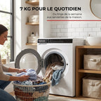 REVO Pure 7 – Lave-linge 7 kg – Classe A – 1 200 tr/min – 12 programmes – Vapeur