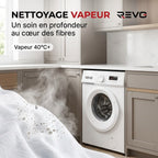 Lave-linge frontal REVO Élégance 8 – Machine à laver 8 kg – Classe A – 1400 tr/min – 15 programmes, vapeur et format slim