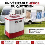 Mini Washing Machine REVO Nomad 4.5 – Portable Washing Machine 4.5 kg – Spin Dryer 3.5 kg – 2 Compartments – 1320 rpm