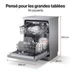 Lave-Vaisselle Pose Libre REVO Altis 14 – 14 Couverts – 44 dB – 8 Programmes – Ouverture Automatique – Inox