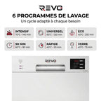 Compact Dishwasher REVO Compacta 6 – 6 Place Settings – 6 Programs – 47 dB – 30 min Quick Cycle – White
