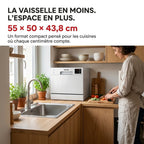Compact Dishwasher REVO Compacta 6 – 6 Place Settings – 6 Programs – 47 dB – 30 min Quick Cycle – White