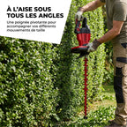 REVO Stratos 60 – Taille-haie sans fil – 18 V – Lame 60 cm – Moteur sans balais – 4 400 cps/min – Espacement 35 mm