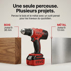 Cordless Drill/Driver REVO Voltis 42 – 18V – 42Nm – 2 x 3Ah Batteries – 2 Speeds – 13mm Chuck – Case Included