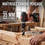 Perceuse-Visseuse à Percussion Sans Fil REVO Core 45 – 18 V – 45 Nm – Moteur sans balais – 2 Batteries 3,0 Ah – Mandrin 13 mm – Coffret Inclus
