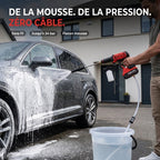 Cordless High-Pressure Washer REVO Jetra 24 – 24 Bar Pressure – Self-Priming – IPX5 – Accessories Included