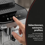 REVO Barista Grain Coffee Machine – 1450W Automatic Espresso Machine – 5 Drinks – Integrated Grinder – Steam Nozzle – 1.8L