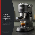 REVO Velora Espresso Machine - 15 Bar - 1350 W - Steam Nozzle - Ground Coffee & ESE Pods - 1 L Tank