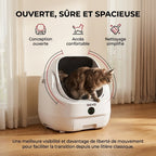 Litière autonettoyante pour chats REVO Alvya 9 – Conception ouverte – Bac hermétique 9 L – Application Wi-Fi et nettoyage en profondeur