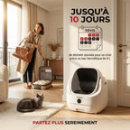 Litière autonettoyante pour chats REVO Alvya 9 – Conception ouverte – Bac hermétique 9 L – Application Wi-Fi et nettoyage en profondeur