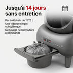Litière autonettoyante pour chats REVO Serenis 14 – Conception ouverte, bac à déchets 11,23 L, application Wi-Fi & 9 capteurs de sécurité
