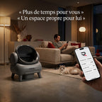 Litière autonettoyante pour chats REVO Serenis 14 – Conception ouverte, bac à déchets 11,23 L, application Wi-Fi & 9 capteurs de sécurité