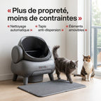 Litière autonettoyante pour chats REVO Serenis 14 – Conception ouverte, bac à déchets 11,23 L, application Wi-Fi & 9 capteurs de sécurité