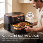 Friteuse à air chaud REVO Majora 10 – 10,4 L – 2 zones de cuisson – 7 fonctions – 2 470 W – 240 °C