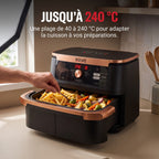 Friteuse à air chaud REVO Majora 10 – 10,4 L – 2 zones de cuisson – 7 fonctions – 2 470 W – 240 °C