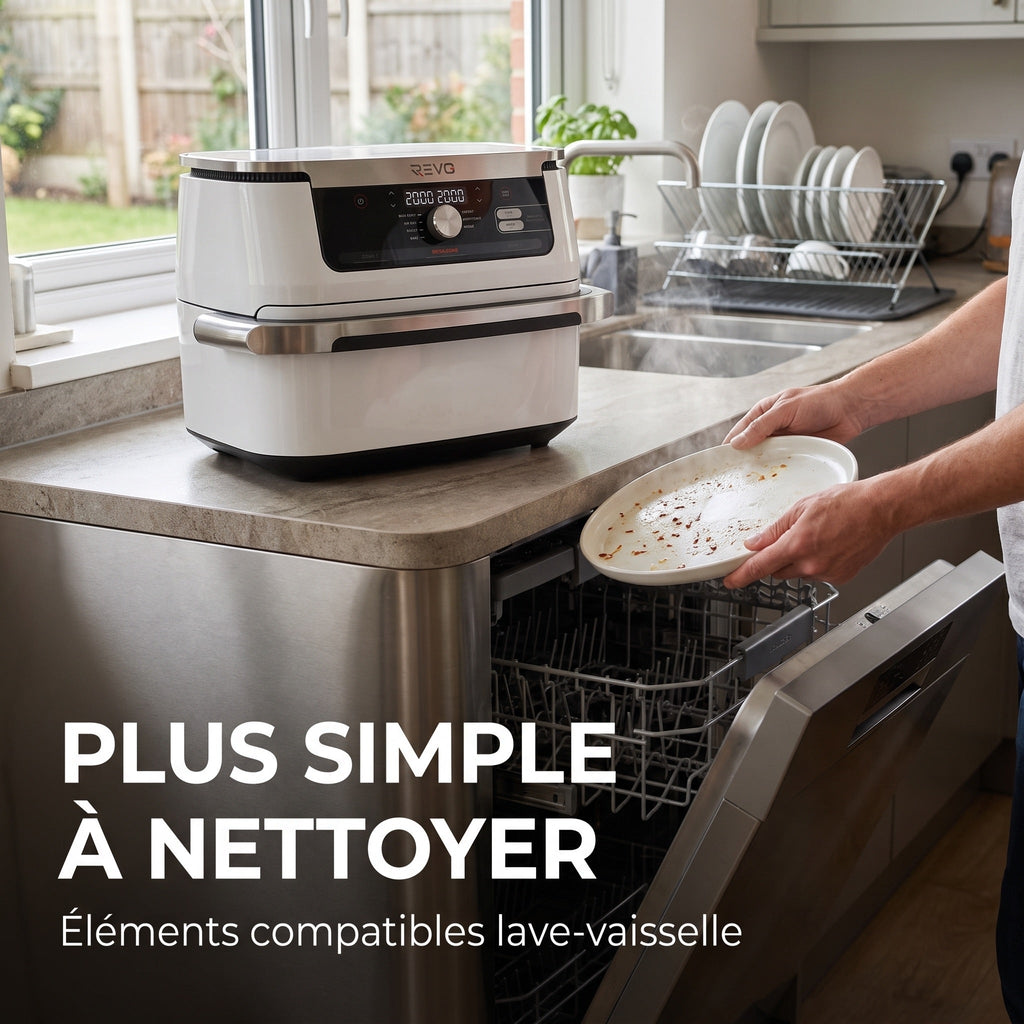 Friteuse à air chaud REVO Astoria 10 – 10,4 L – 2 zones de cuisson – 7 modes – 2 470 W