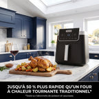 Friteuse à air chaud REVO Crispéo 6 – 2 000 W – Capacité 6,2 L – 6 fonctions de cuisson – Température réglable jusqu’à 180 °C