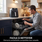 Friteuse à air chaud REVO Crispéo 6 – 2 000 W – Capacité 6,2 L – 6 fonctions de cuisson – Température réglable jusqu’à 180 °C