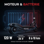 Trottinette électrique enfant REVO KidVolt 12 – 120 W – Jusqu’à 12 km/h – Autonomie 8 à 10 km – Pliable & réglable