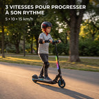Trottinette électrique enfant REVO Spark 15 – 150 W – 3 vitesses – Jusqu'à 15 km/h – Autonomie 8 km