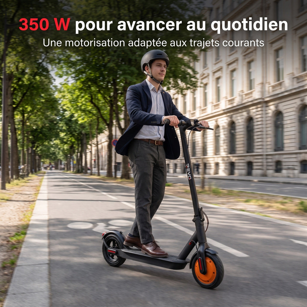 Trottinette électrique REVO Sprinty 350 – Moteur 350 W – Roues 8,5″ – Pliable – Éclairage LED