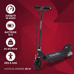 Trottinette électrique pour enfant REVO Junior 85 – 85 W – Jusqu’à 16 km/h – Batterie 12 V – Dès 8 ans