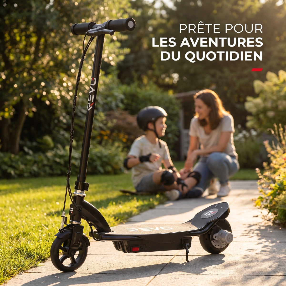 Trottinette électrique pour enfant REVO Junior 85 – 85 W – Jusqu’à 16 km/h – Batterie 12 V – Dès 8 ans