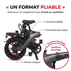 Draisienne électrique pliable REVO Velix 16 – Roues 16" – Batterie amovible 10,4 Ah – Freins à disque avant & arrière