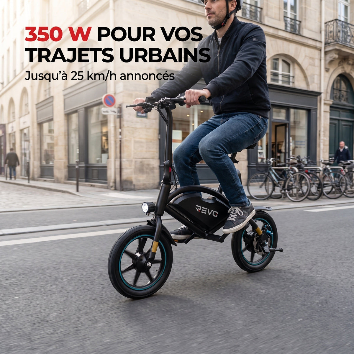 Draisienne électrique REVO UrbanRide 14 – 350 W – 25 km/h – Roues 14" – Bluetooth – Pliable